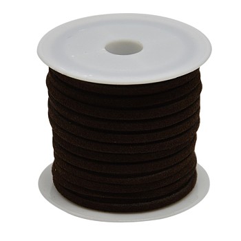 Faux Suede Cord, Faux Suede Lace, Coconut Brown, 4x1.5mm, about 5.46 yards(5m)/roll