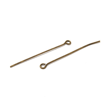 Brass Eye Pin, Cadmium Free & Lead Free, Antique Bronze, 3.5x0.7mm, Hole: 2mm, about 350pcs/50g