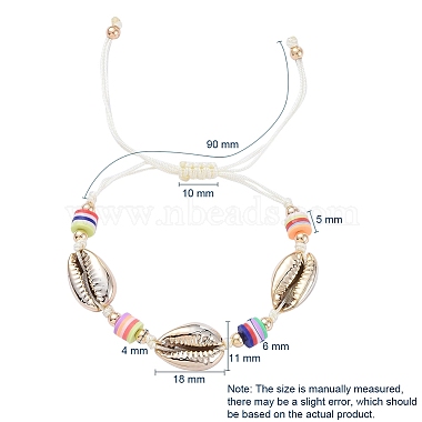 (vente d'usine de fêtes de bijoux) bracelets de perles tressées avec cordon de fil de nylon(BJEW-JB05074-05)-6