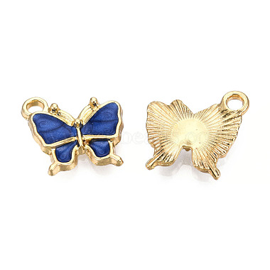 Light Gold Plated Alloy Charms(X-ENAM-T009-03B)-2