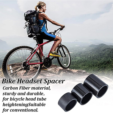 3Pcs 3 Style Carbon Fiber Bicycle Front Fork Washers(AJEW-BC0003-52)-5