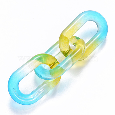 Двухцветные прозрачные акриловые кольца(OACR-S036-006B-N02)-2