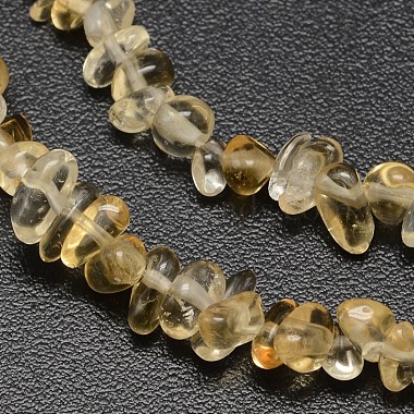 Croustilles citrine naturelle brins de perles(X-G-N0164-58)-3
