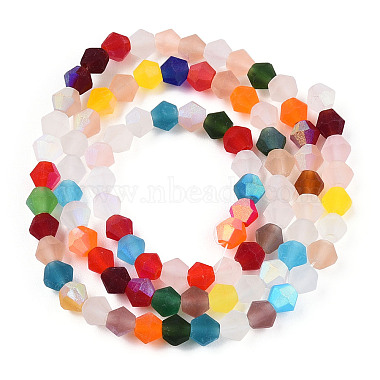 Imitate Austrian Crystal Bicone Frosted Glass Beads Strands(GLAA-F029-TM3mm-A29)-2
