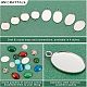 DIY Flat Round & Oval Stone Pendant Making Kit(DIY-UN0003-08)-4