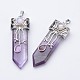 Natural Amethyst Big Pointed Pendants(G-F340-05H)-1