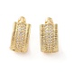 Rack Plating Brass Micro Pave Clear Cubic Zirconia Hoop Earrings for Women(EJEW-G394-04B-G)-1