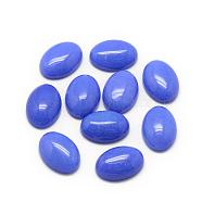 Natural White Jade Cabochons, Dyed, Oval, Royal Blue, 18x13x5mm(G-R415-13x18-18)