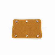 PU Leather Handle Protector Strap Covers, with Zinc Alloy Button, for Craft Strap Making Supplies, Chocolate, 13x9x0.15cm(AJEW-WH0250-05A)