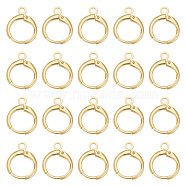 Elite 50Pcs Brass Leverback Earring Findings, with Horizontal Loops, Golden, 14.5x11.5x2.5mm, Hole: 1.8mm, Pin: 0.7mm(KK-PH0005-27)