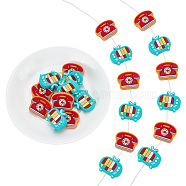 16Pcs 2 Style Television/Telephone Food Grade Silicone Beads, Chewing Beads For Teethers, DIY Nursing Necklaces Making, Mixed Shapes, 25.5~30x24~30x9.5mm, Hole: 3mm, 8pcs/style(SIL-GO0001-16)