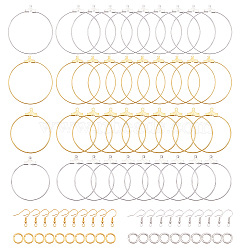 DIY Earring Makings, with Iron Hoop Earrings Findings & Jump Rings & Earring Hooks, Platinum & Golden, 74x72x17mm(DIY-PH0027-02)