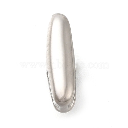 304 Stainless Steel Slide Charms, Stainless Steel Color, Letter I, 8.5x2.5x4mm, Hole: 1.5x2.5mm(STAS-B075-37P-I)