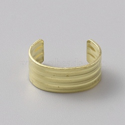 Brass Folding Crimp Ends, Cylindrical Crimping Cord Leather String Fastener, Raw(Unplated), 13x6x8.5mm, Inner Diameter: 12mm(FIND-WH0160-42C)