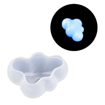 DIY Clouds Mirror Surface Silicone Molds, Resin Casting Molds, for UV Resin & Epoxy Resin Craft Making, Ghost White, 50x69x31mm