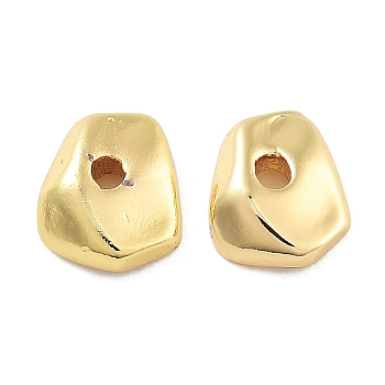 Rack Plating Polygon Brass Beads, Cadmium Free & Lead Free, Long-Lasting Plated, Golden, 6x5.5x2.5mm, Hole: 1.2mm