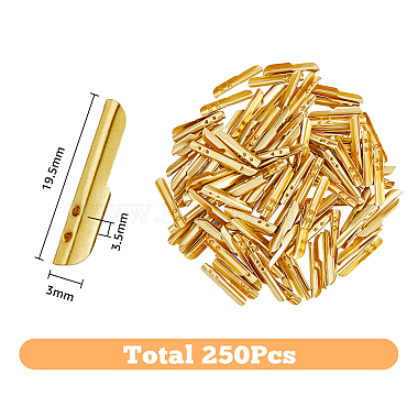 250Pcs Brass Folding Crimp Ends(KK-FH0005-94)-2