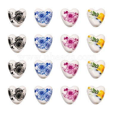 20Pcs 4 Color Handmade Porcelain Ceramic Beads(DIY-FS0002-43)-2