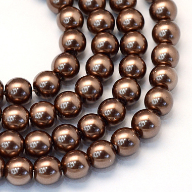 6mm SaddleBrown Round Glass Beads