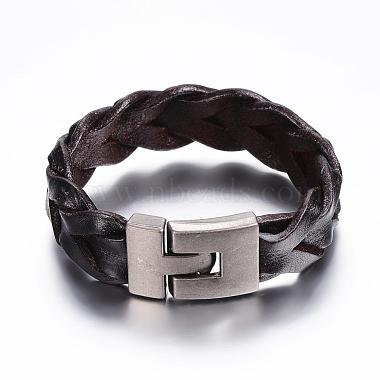 Плетеные браслеты шнур кожаный(BJEW-P169-F01)-2