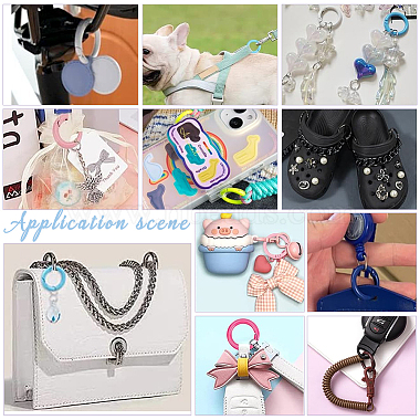 20Pcs 10 Colors Zinc Alloy Frosted Spring Gate Rings(FIND-UN0002-76)-6