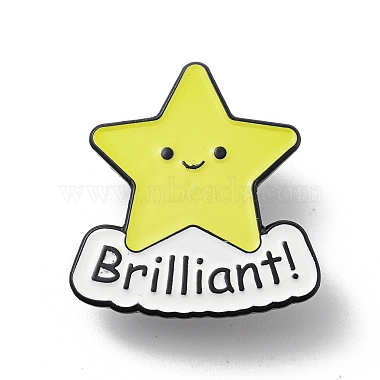 Yellow Star Alloy+Enamel Enamel Pins