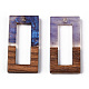 Transparent Resin & Walnut Wood Pendants(RESI-ZX017-41)-3