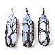 Opalite Big Wire Wrapped Pointed Pendants(G-T133-R02F)-1