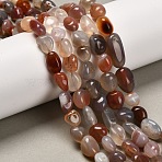 Natural South Red Agate Beads Strands, Nuggets, Tumbled Stone, 7.5~14.5x7.5~12x5.5~8.5mm, Hole: 0.8mm, about 37~39pcs/strand, 15.75''(40cm)(G-P568-C15-01)