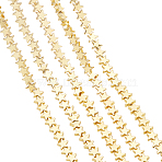 Electroplate Non-magnetic Synthetic Hematite Beads Strands, Beads Strands, Grade AA, Long-Lasting Plated, Star, Golden Plated, 6x6x2.5mm, Hole: 1mm, about 74pcs/strand, 15.7 inch(40cm), 2strands/box(G-AR0003-77G)