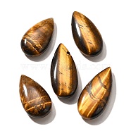 Natural Tiger Eye Beads, Teadrop, Top Drilled, 25~30x14x6.5~7mm, Hole: 1.8mm(G-I359-07)