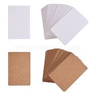 200Pcs 2 Colors Rectangle Cardboard Jewlery Display Cards, Used For Necklace and Earring, Mixed Color, 9x6cm, 100pcs/color(CDIS-SZ0001-18)