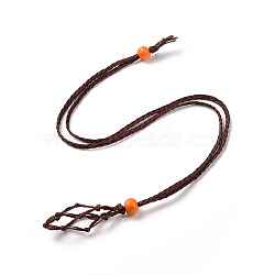 Necklace Makings, with Natural Wood Beads and Chinese Waxed Cotton Cord, Dark Red, 22.83 inch(58cm)(NJEW-JN04041-02)