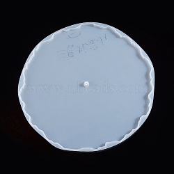 Silicone Molds, Resin Casting Molds, For UV Resin, Epoxy Resin Jewelry Making, Flat Round Tray, White, 250x7mm, Inner Diameter: 240mm(DIY-L021-41C)