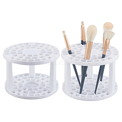 49 Holes Cosmetic Brush Storage Stands, for Makeup Brush Holder, Column, White, Finished Product: 10.1x14.2cm(MRMJ-WH0012-46A)