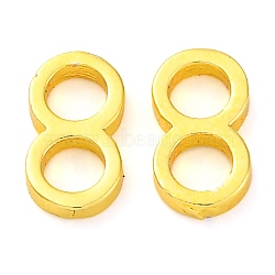 Brass Spacer Baeds, Long-Lasting Plated, 8-Shaped, Golden, 10x5x1.5mm, Hole: 3mm(KK-Z089-06G)