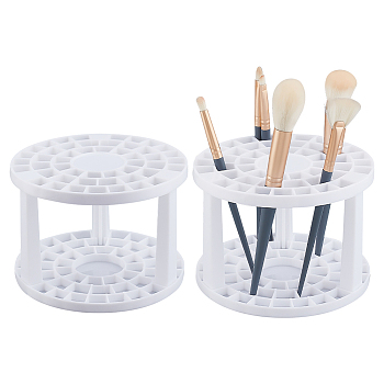 49 Holes Cosmetic Brush Storage Stands, for Makeup Brush Holder, Column, White, Finished Product: 10.1x14.2cm