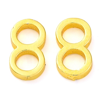 Brass Spacer Baeds, Long-Lasting Plated, 8-Shaped, Golden, 10x5x1.5mm, Hole: 3mm