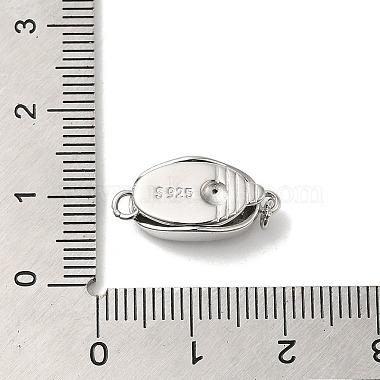 Fermoirs de boîte en argent sterling plaqué rhodium 925 micro pavé de zircone cubique transparent(STER-M114-11P)-3