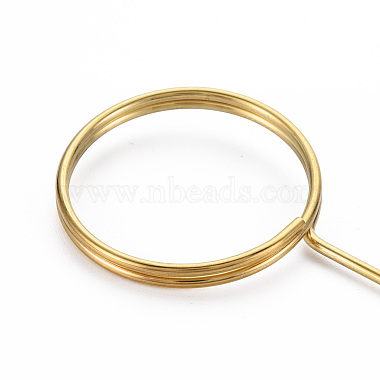 Porte-clip pour carte de visite en fil d'acier en forme d'anneau(AJEW-S081-002B-G)-4