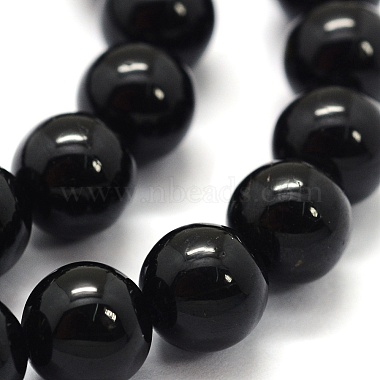 Natural Black Tourmaline Beads Strands(G-G763-01-10mm-AB)-4