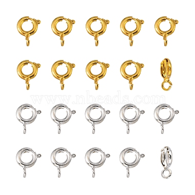 Mixed Color Brass Spring Ring Clasps