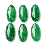 Natural Malaysia Jade Cabochons, Dyed, Oval, Green, 30x15x6mm(G-R490-04A)