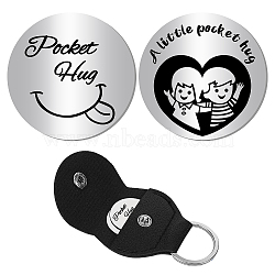 Souvenir Musical Instrument Keychain Making Kit, Including PU Leather Guitar Picks Holder Case, 304 Stainless Steel Commemorative Coins, Childhood, 3Pcs/style(DIY-CN0002-18D)