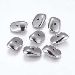 CCB Plastic Beads, Rectangle, Platinum, 23x16x8mm, Hole: 2.5mm(CCB-K003-21P)