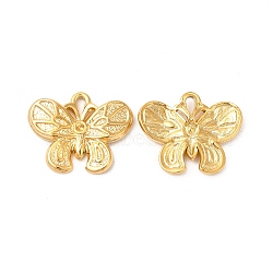 Ion Plating(IP) 304 Stainless Steel Pendant Rhinestone Settings, Butterfly, Real 18K Gold Plated, Fit for 1.2mm Rhinestone, 17x21x3mm, Hole: 3.5x1.5mm(STAS-L268-011G)