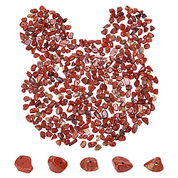 SUNNYCLUE Natural Red Jasper Chip Beads, 5~8x5~8mm, Hole: 1mm, about 400pcs/box(G-SC0001-28)