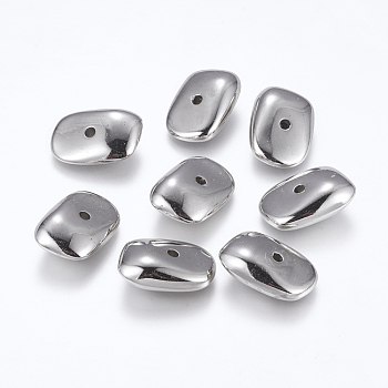 CCB Plastic Beads, Rectangle, Platinum, 23x16x8mm, Hole: 2.5mm