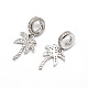 Large Hole Brass Micro Pave Cubic Zirconia European Dangle Charms(CPDL-E027-06P)-1