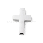 304 Stainless Steel Beads, Cross, Stainless Steel Color, 16.5x12x3mm, Hole: 2mm(SA-CBA34D4-09P)
